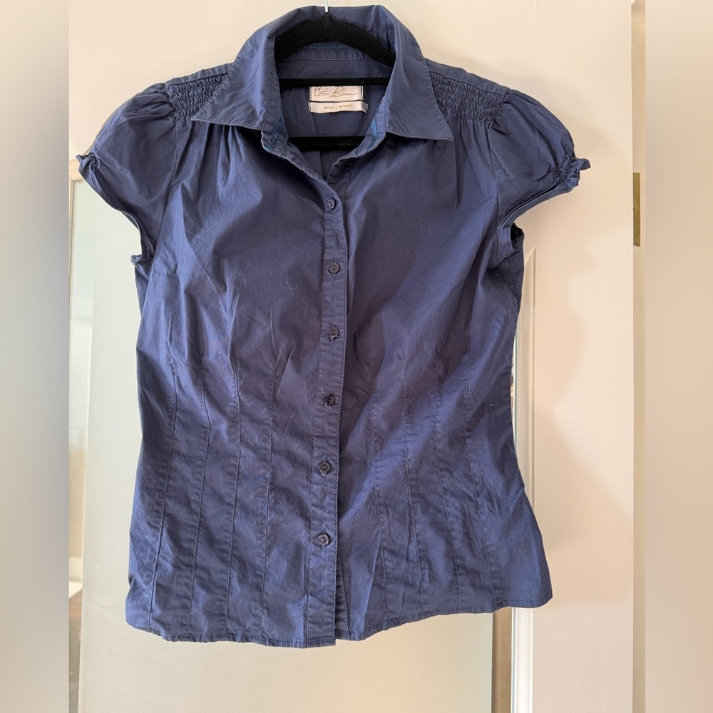 Costa Blanca Navy Button-Down Shirt